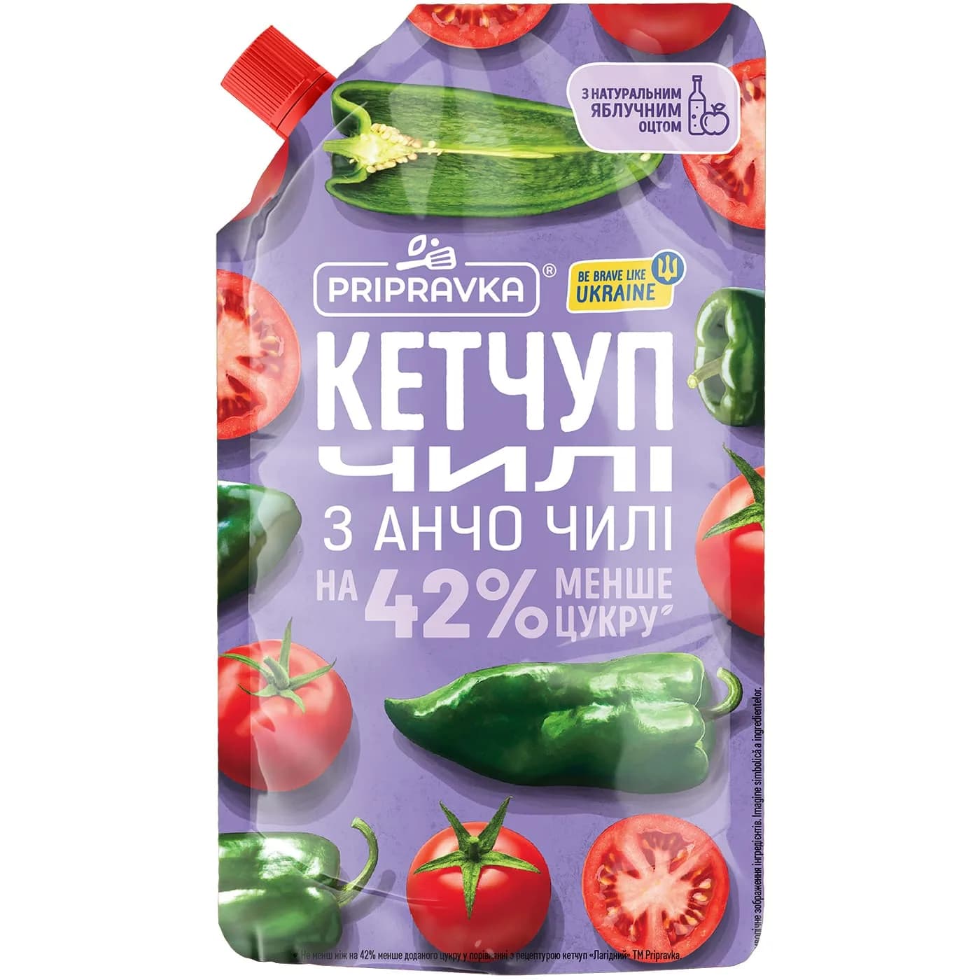 Кетчуп «Чили с анчо чили». На 42 % менше сахара.250 г. Pripravka д/п 250г