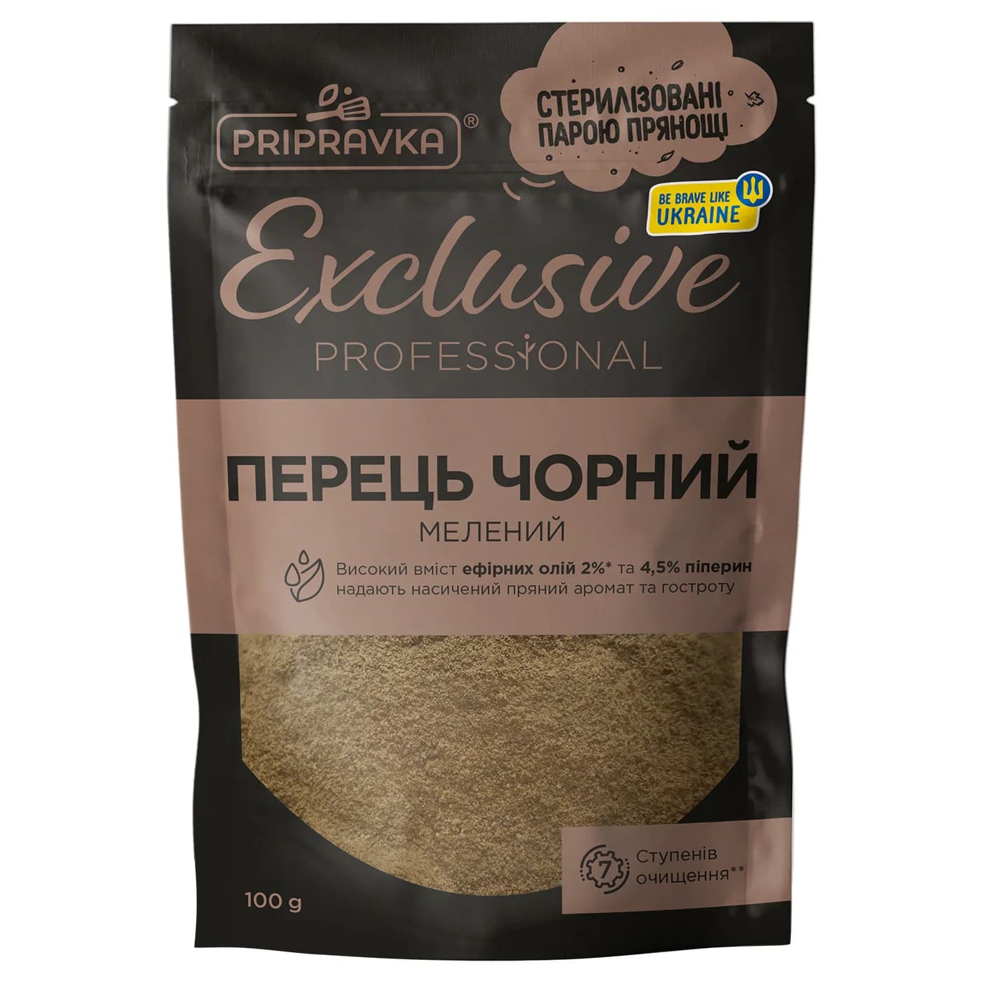 Перец черный молотый Exclusive Professional Pripravka д/п 100г