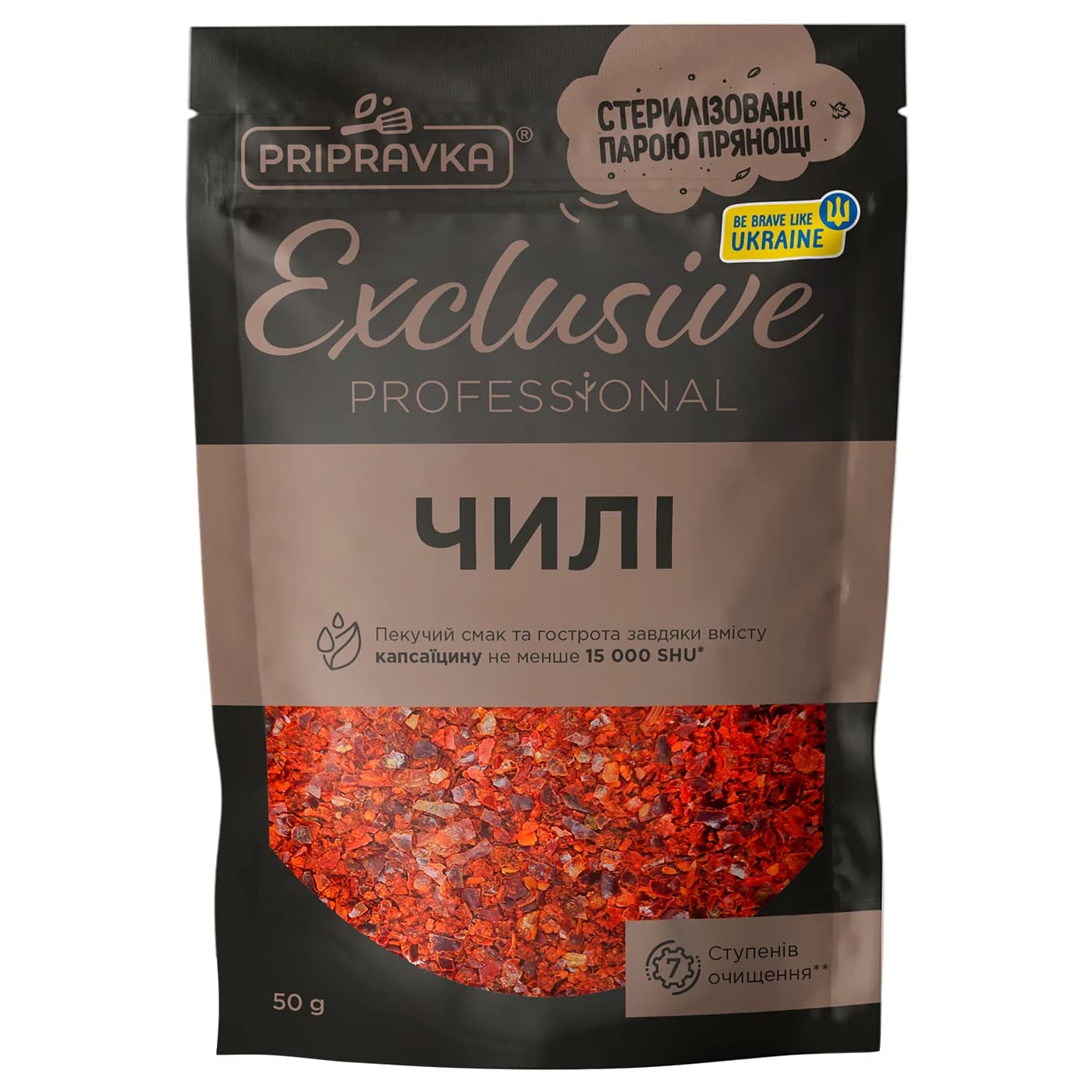 Перец чили измельченный Exclusive Professional Pripravka д/п 50г