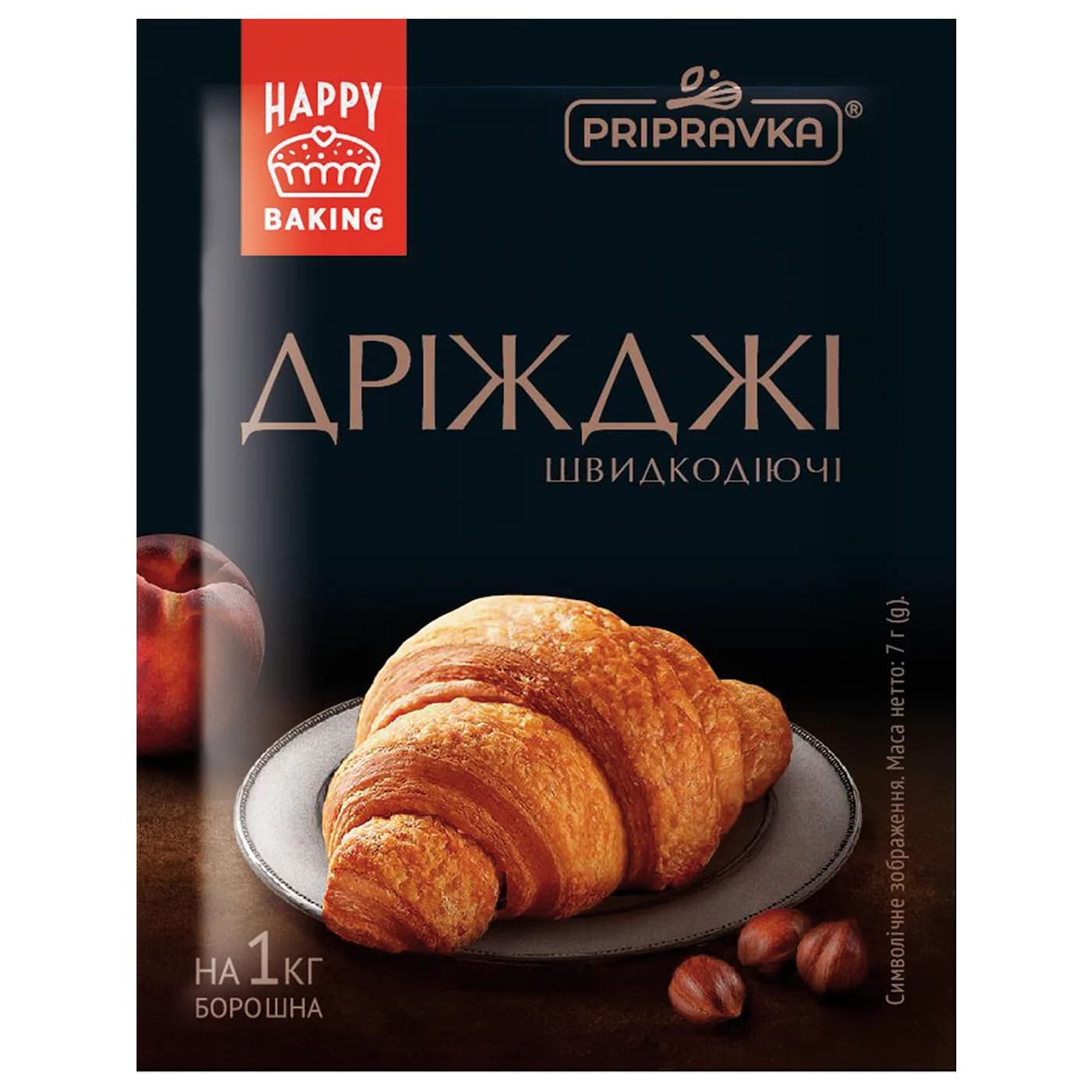 Дрожжи сухие хлебопекарные быстродействующие Happy baking Pripravka м/у 7г.
