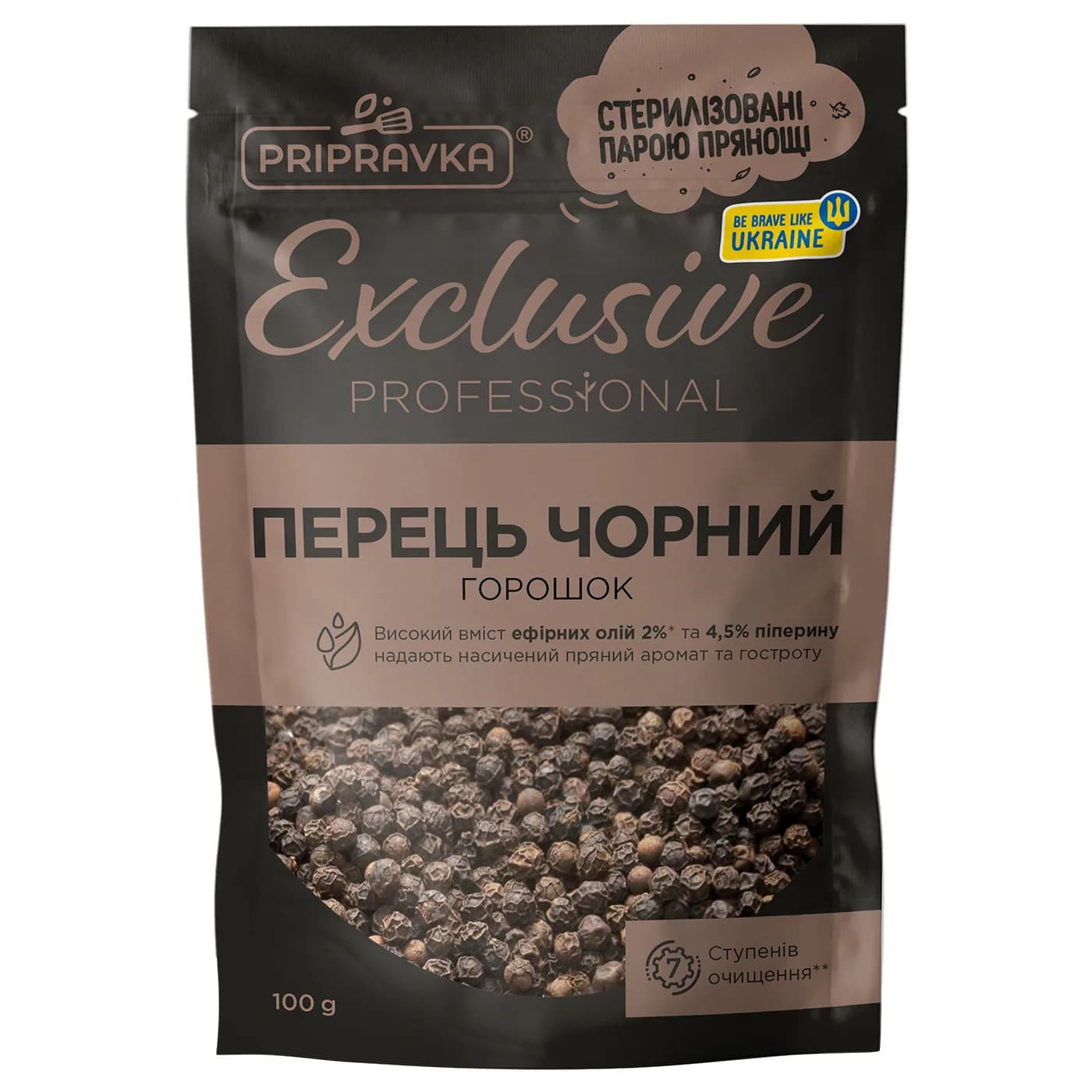 Перец черный горошек Exclusive Professional Pripravka д/п 100г