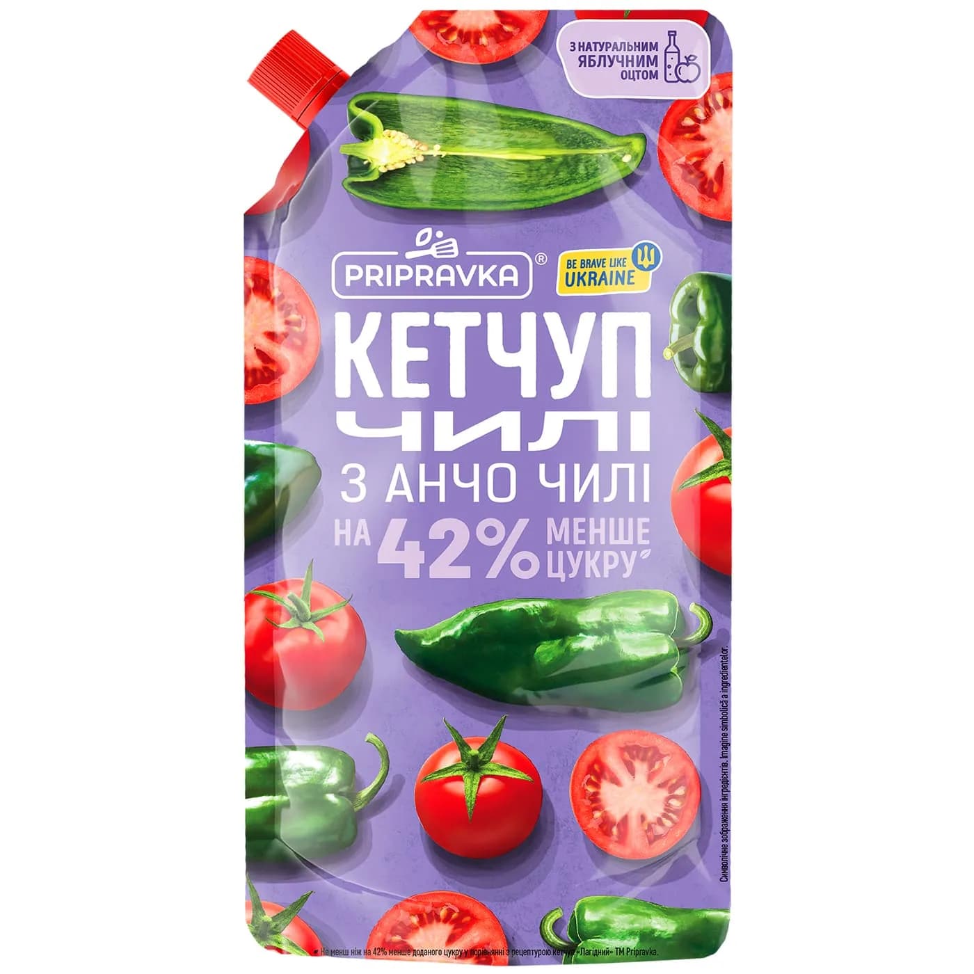 Кетчуп «Чили с анчо чили». На 42 % менше сахара. Pripravka д/п 400г